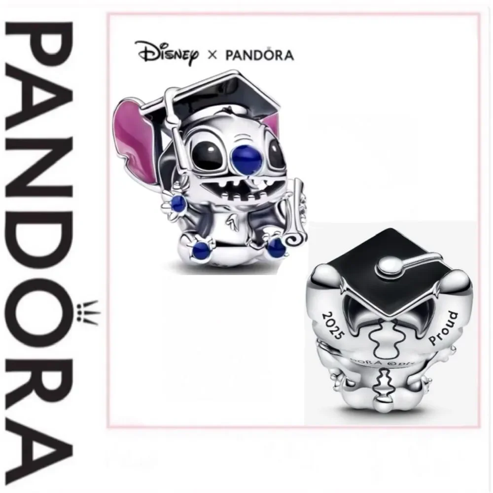 NWOT Pandora x Stitch Graduation 2025 “Proud” Silver Pandora Charm 793789C01
